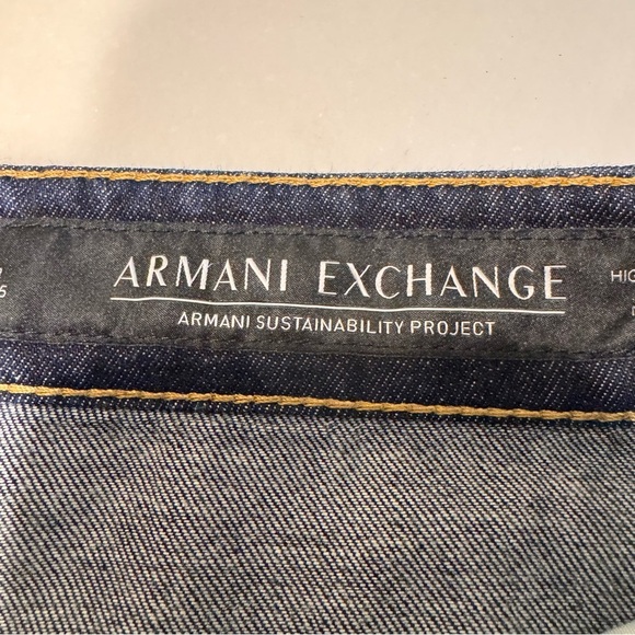 Armani Exchange Women’s “biker” Jeans Size 25 Cropped Zip Pockets - Picture 6 of 13